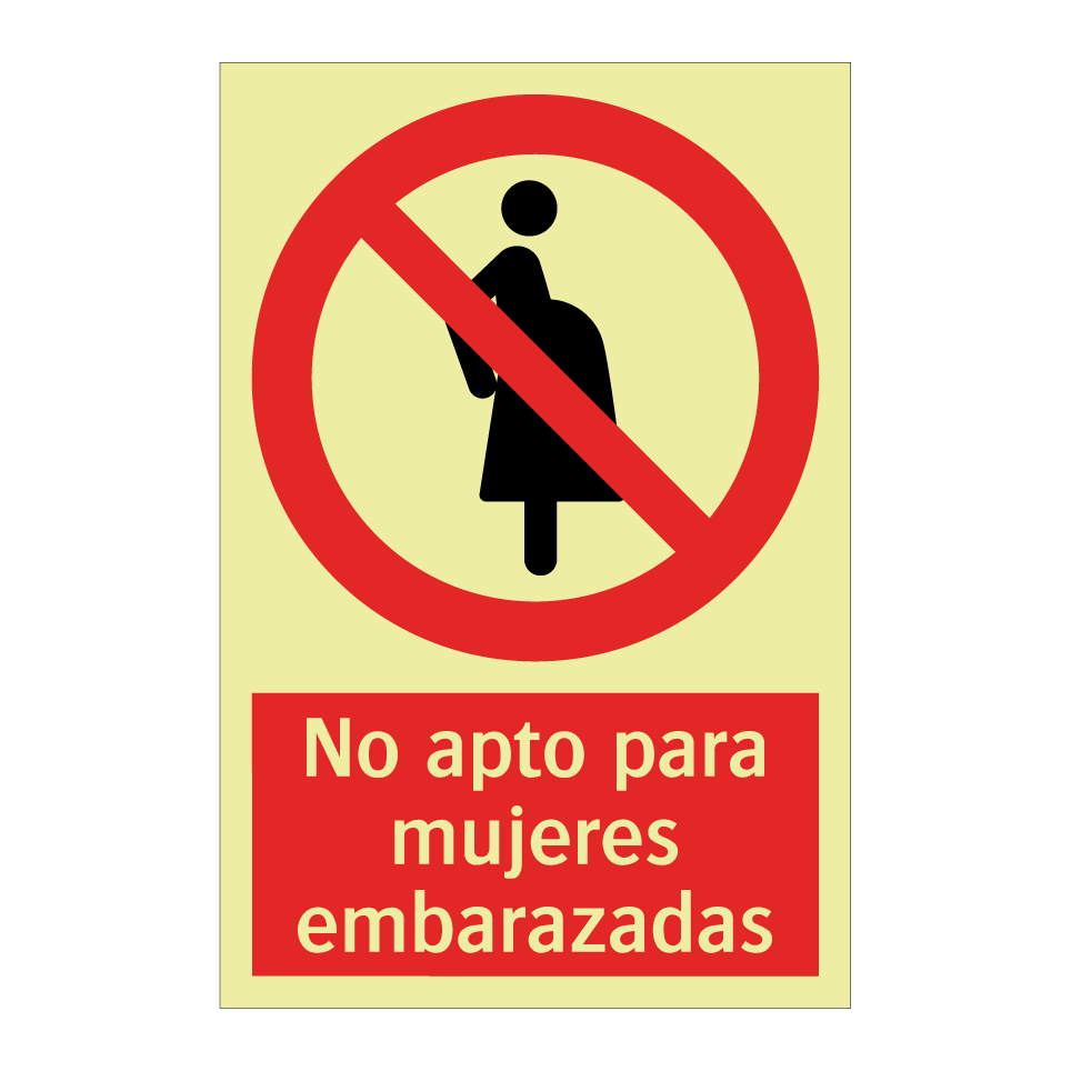 No apto para mujeres embarazadas