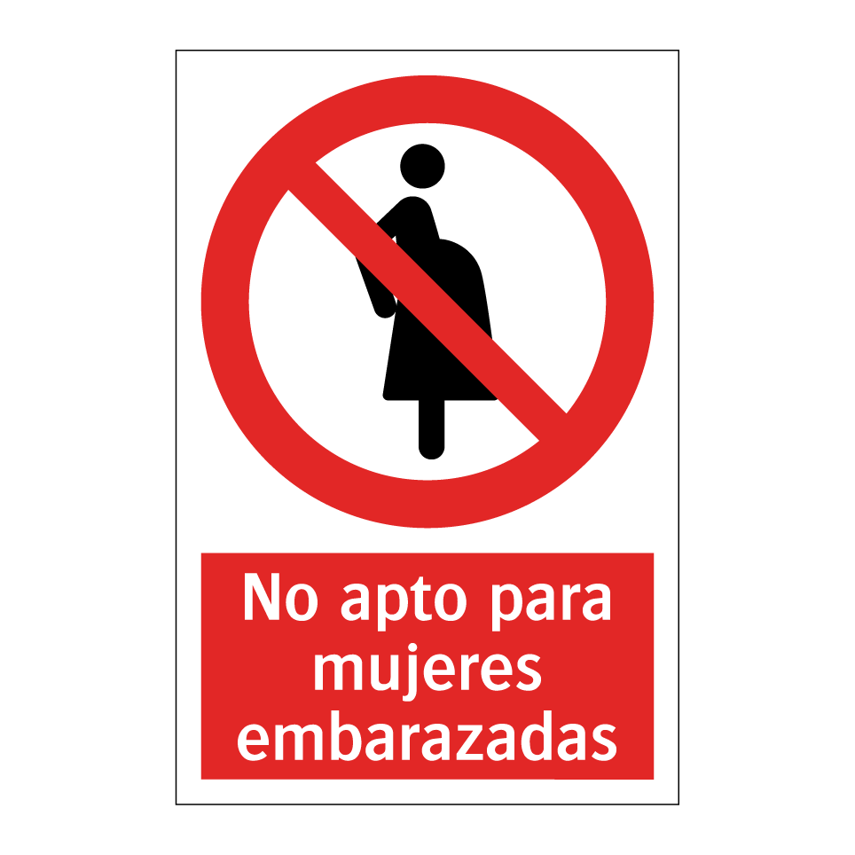 No apto para mujeres embarazadas