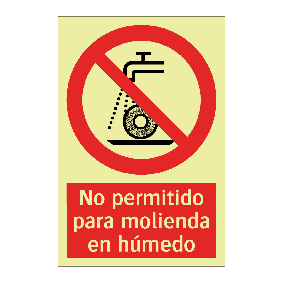 No permitido para molienda en húmedo