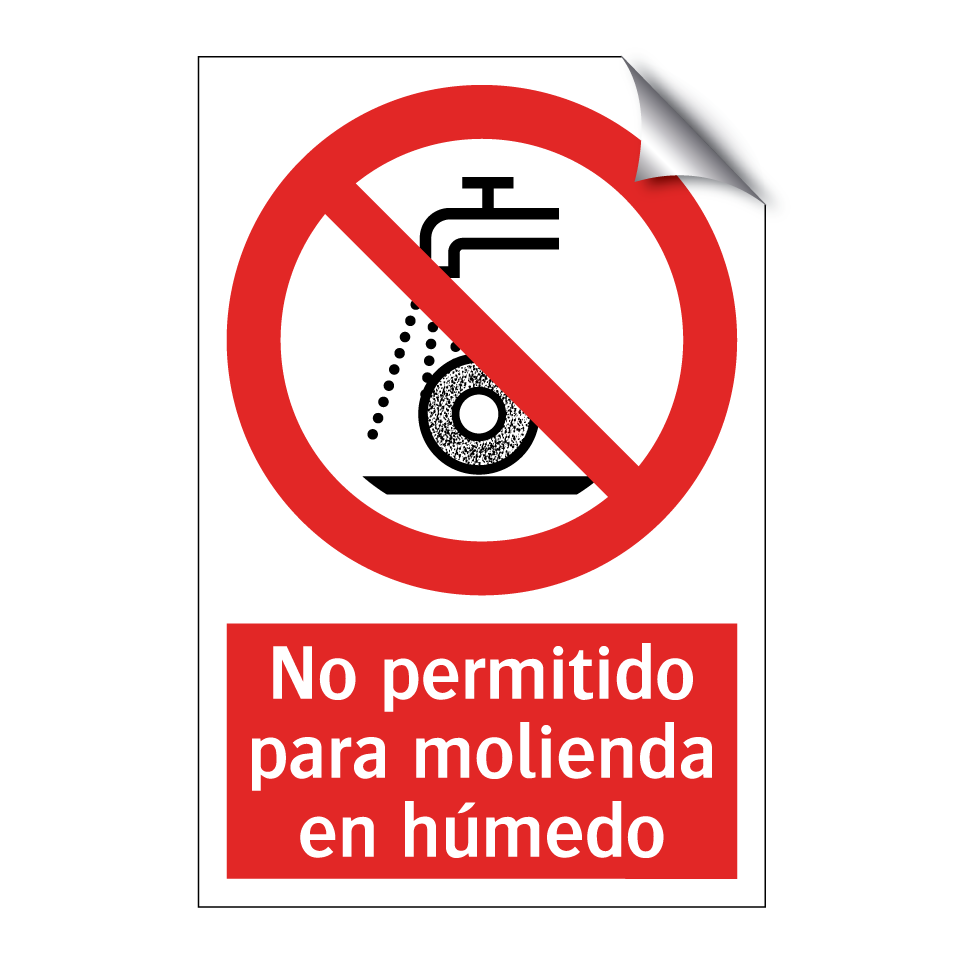 No permitido para molienda en húmedo