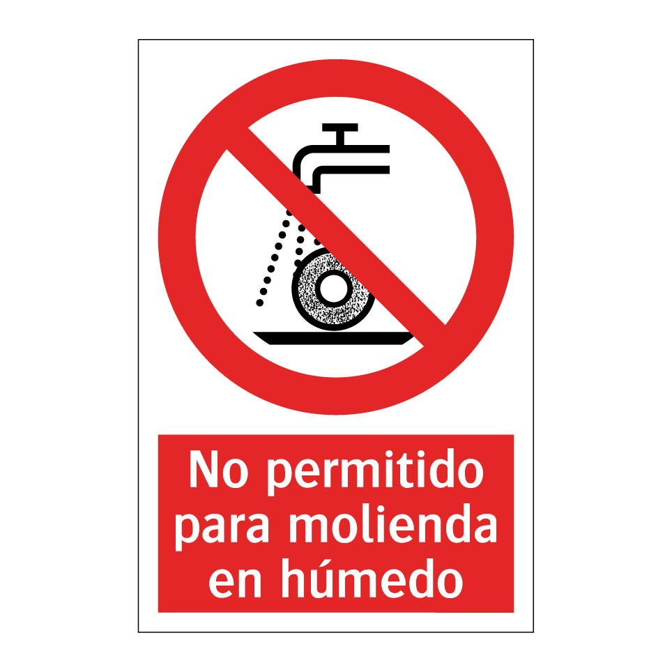 No permitido para molienda en húmedo