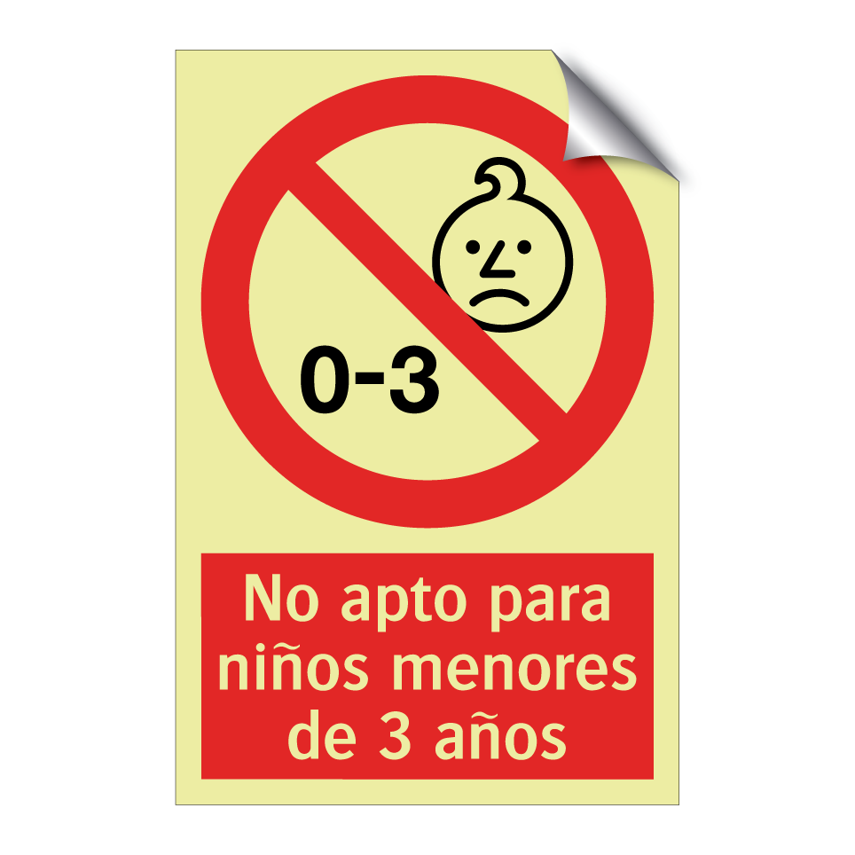 No apto para niños menores de 3 años