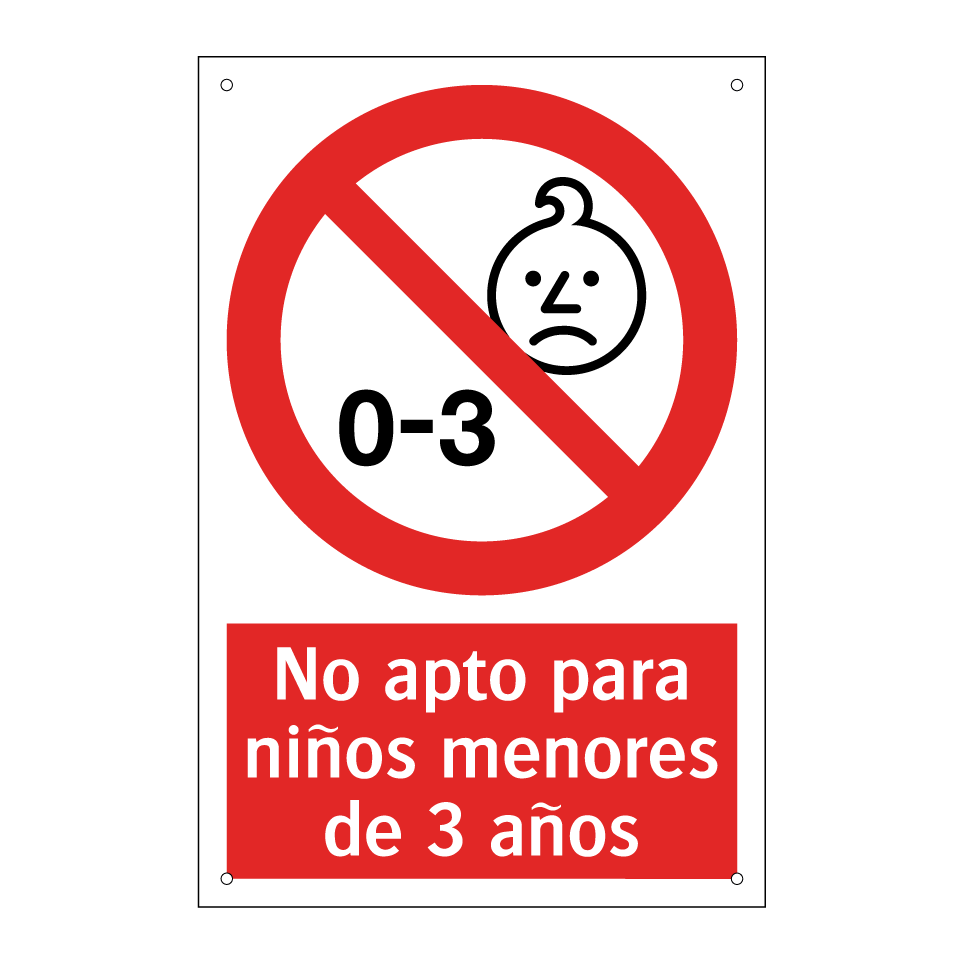 No apto para niños menores de 3 años