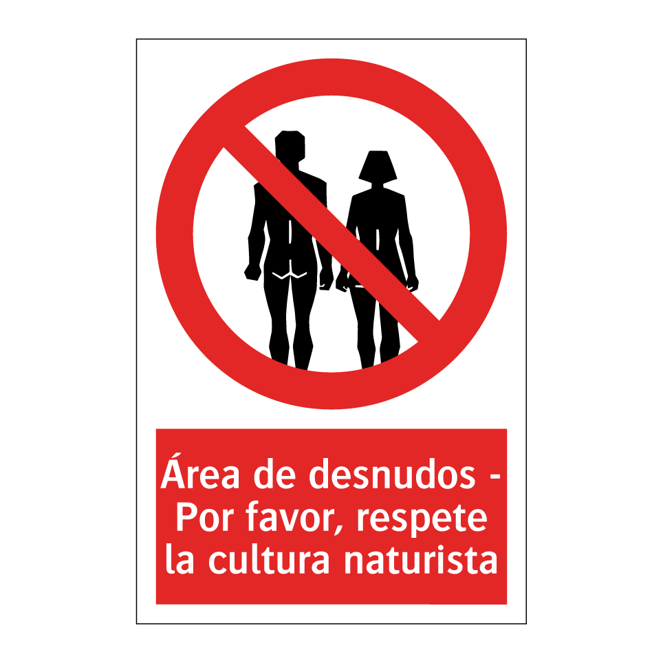 Área de desnudos - Por favor, respete la cultura naturista