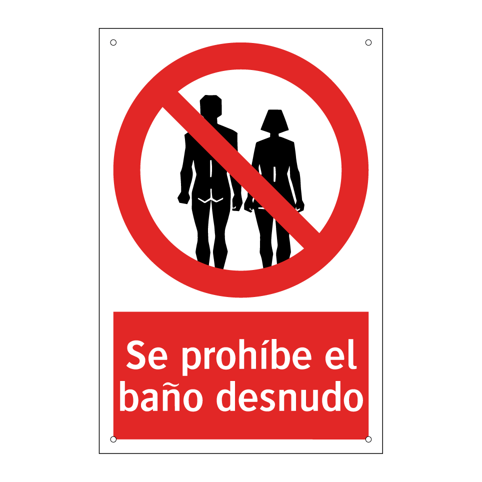 Se prohíbe el baño desnudo