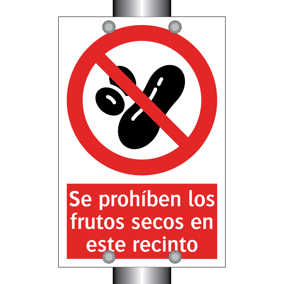 Se prohíben los frutos secos en este recinto