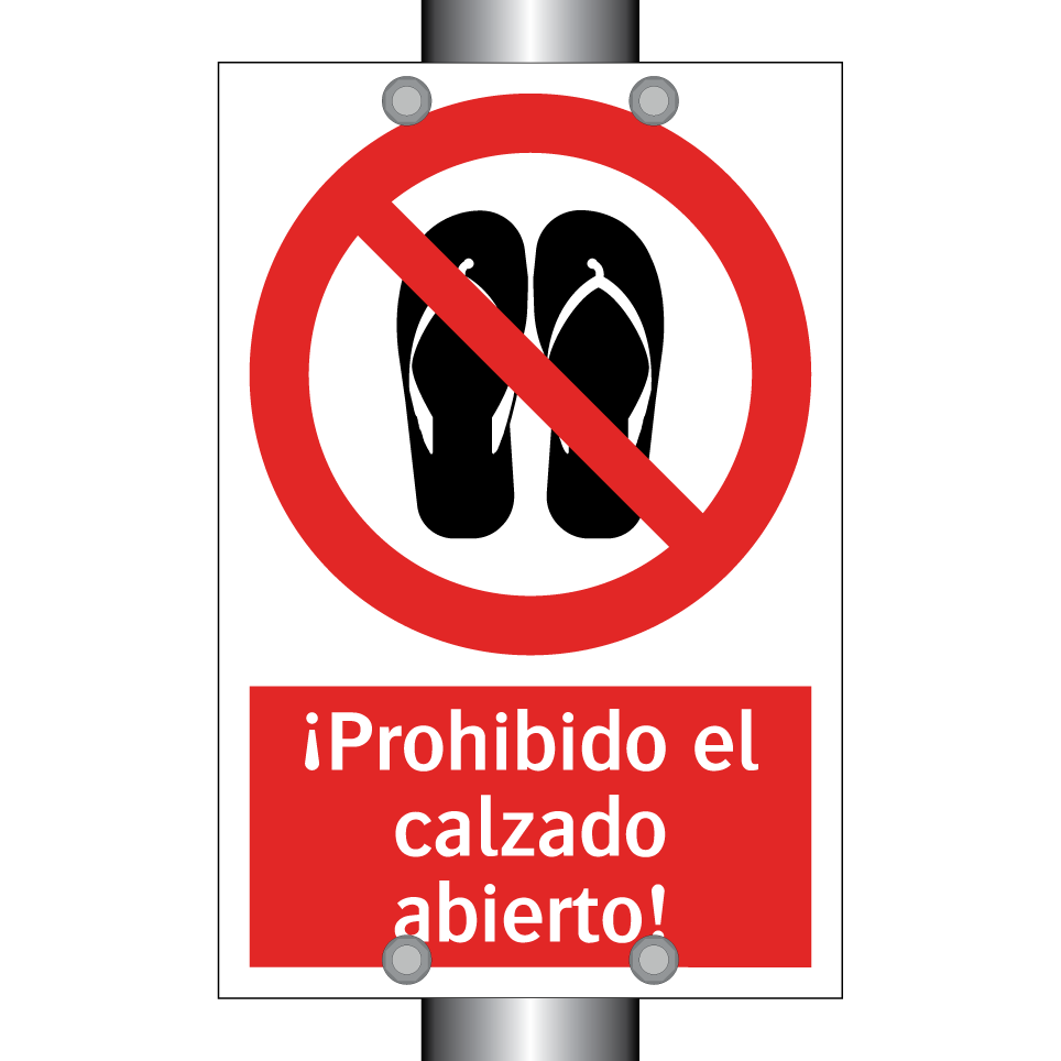 ¡Prohibido el calzado abierto!