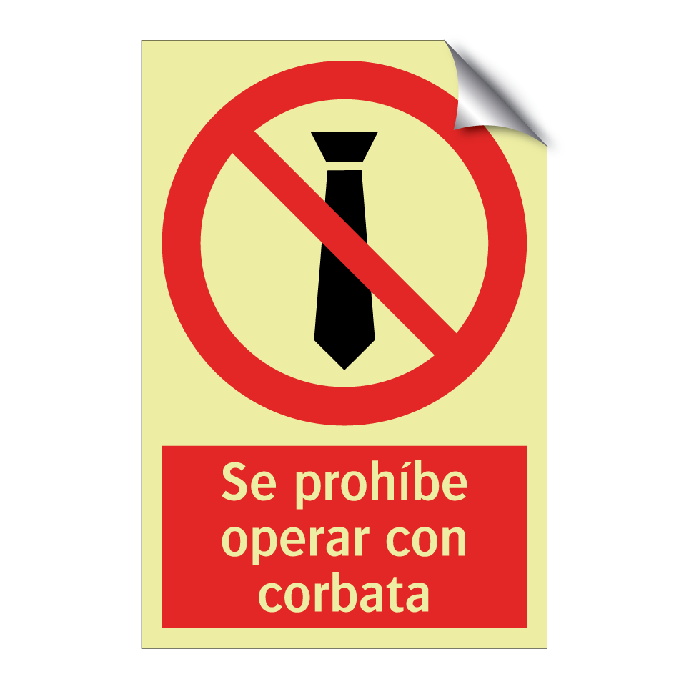 Se prohíbe operar con corbata