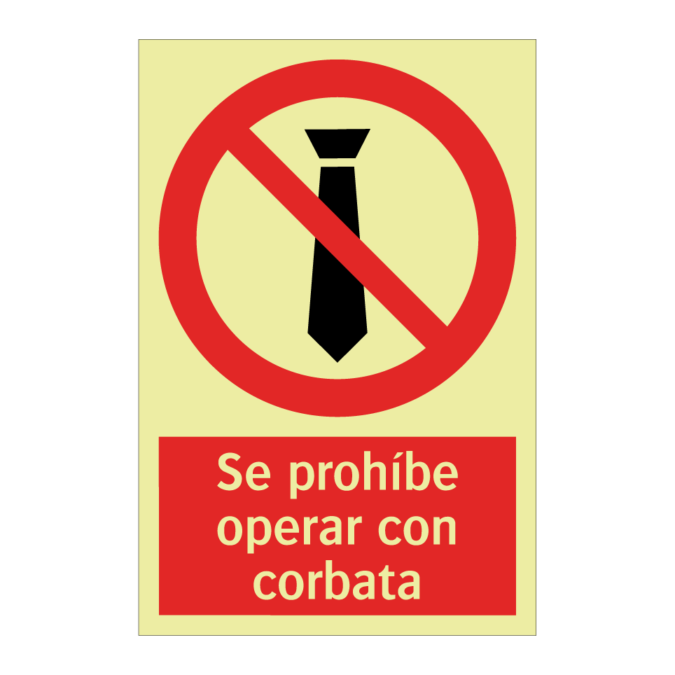 Se prohíbe operar con corbata