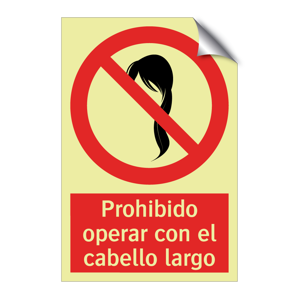 Prohibido operar con el cabello largo