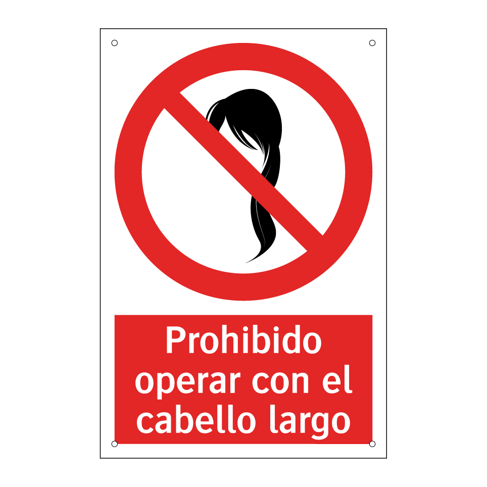 Prohibido operar con el cabello largo