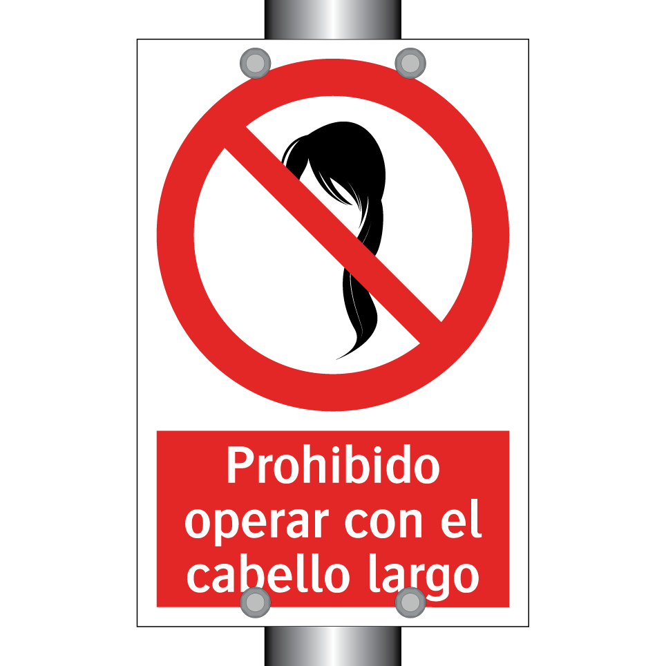 Prohibido operar con el cabello largo
