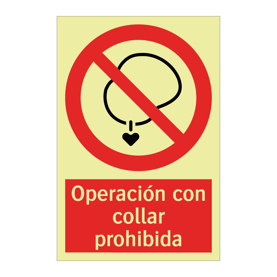 Operación con collar prohibida