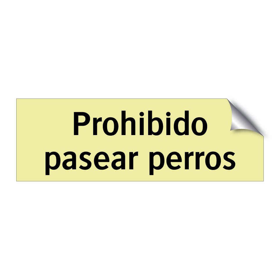 Prohibido pasear perros