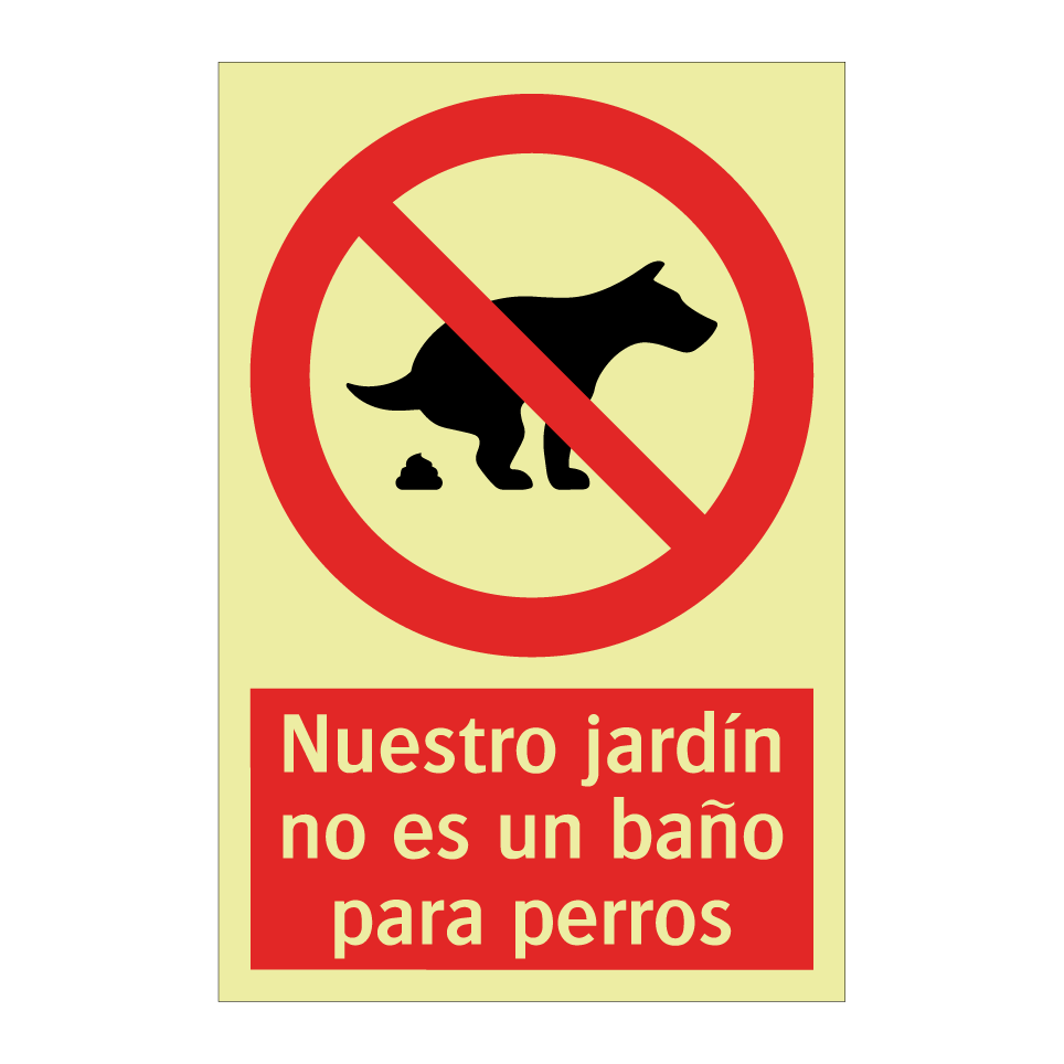 Nuestro jardín no es un baño para perros