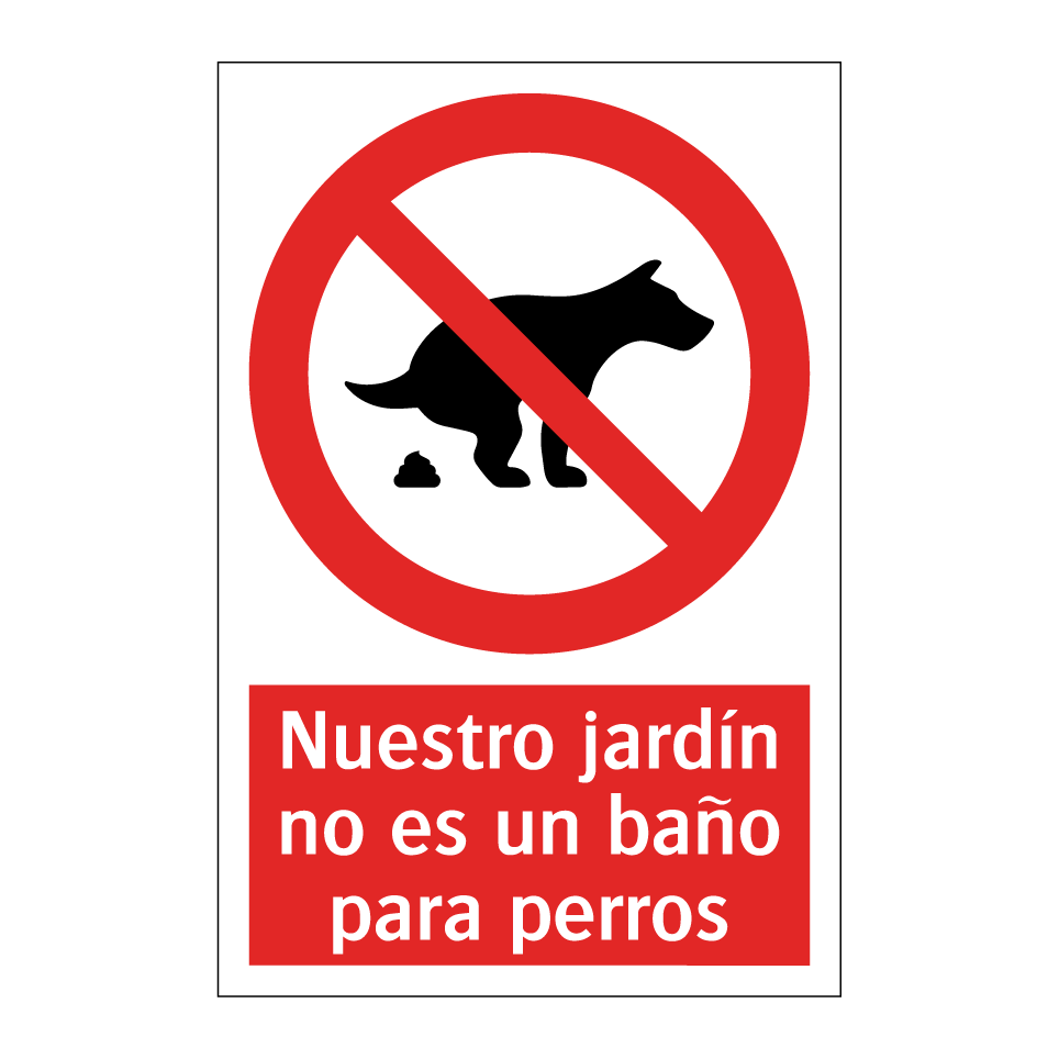 Nuestro jardín no es un baño para perros