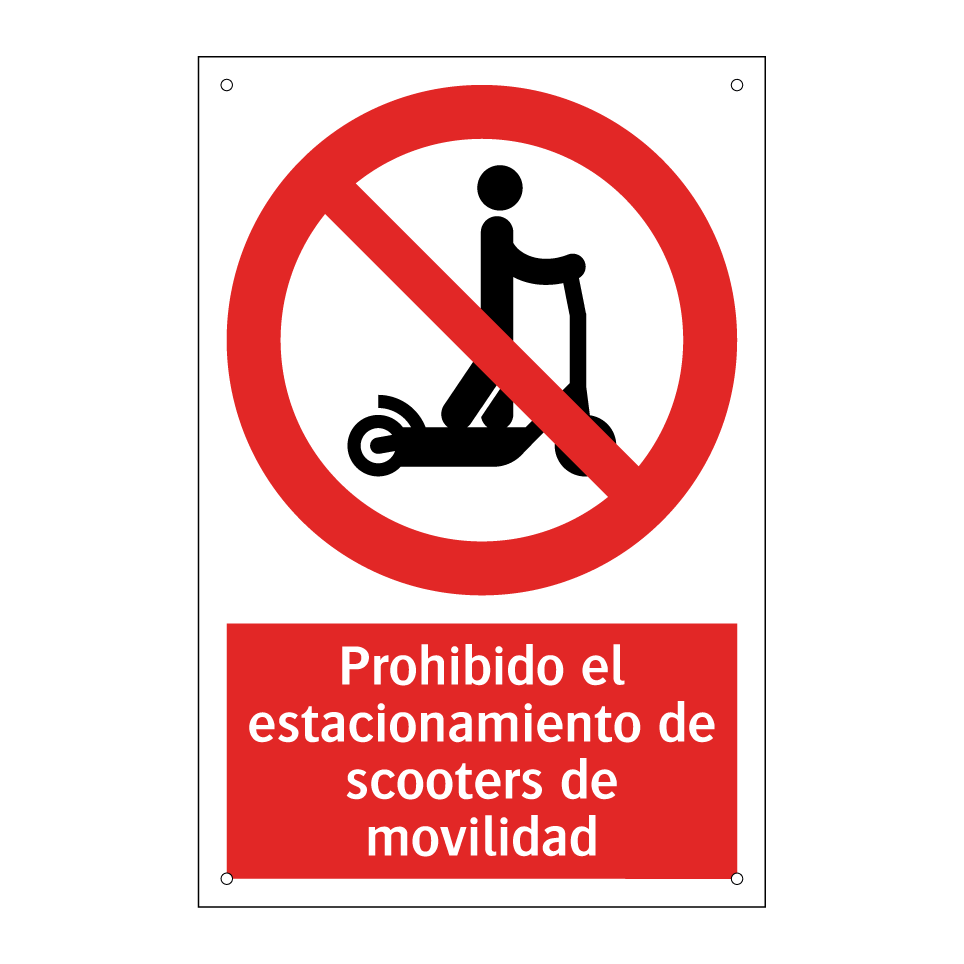 Prohibido el estacionamiento de scooters de movilidad