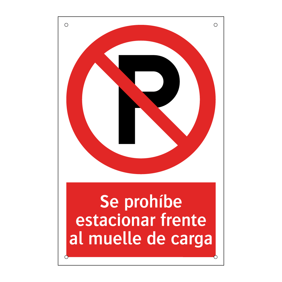 Se prohíbe estacionar frente al muelle de carga