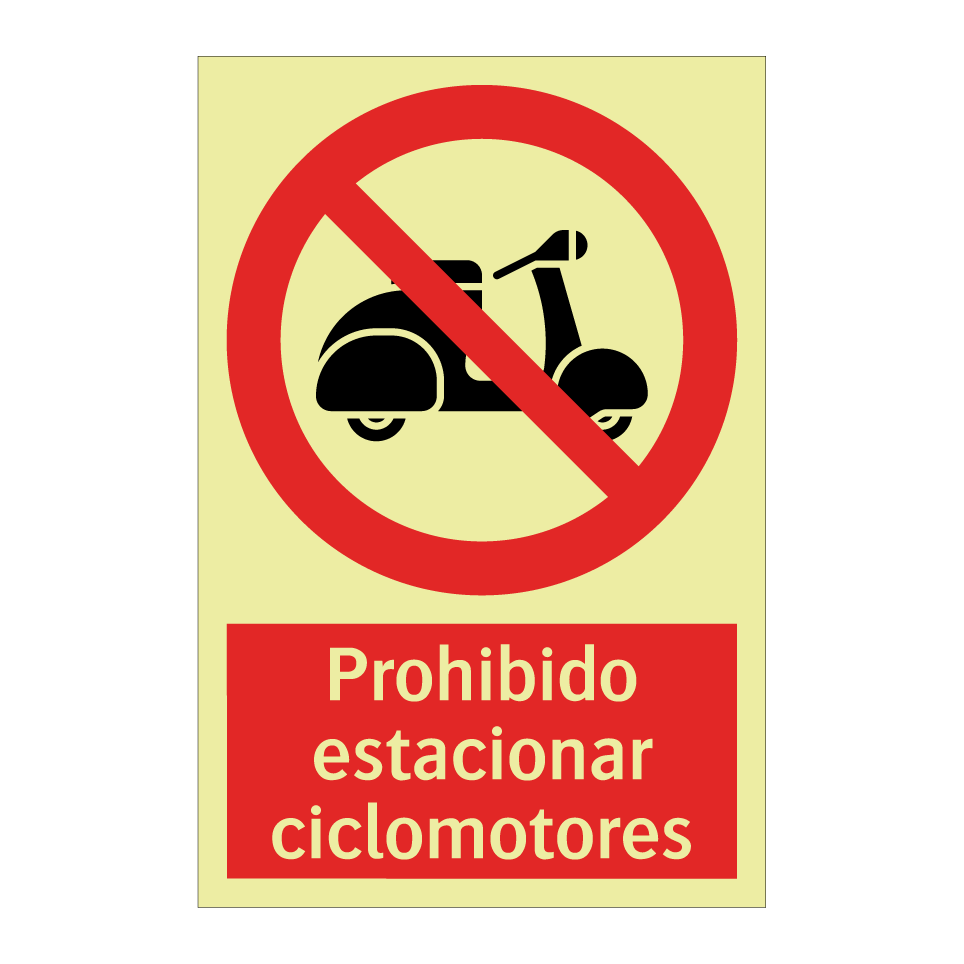 Prohibido estacionar ciclomotores