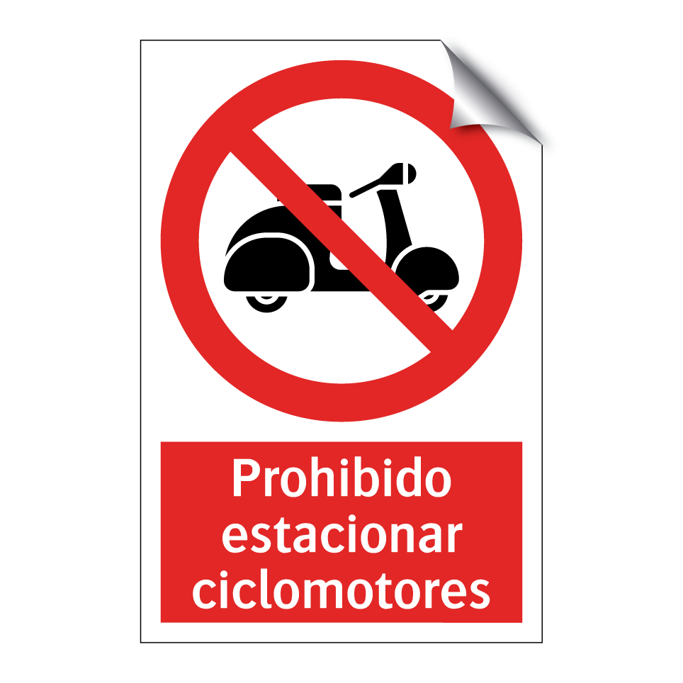 Prohibido estacionar ciclomotores
