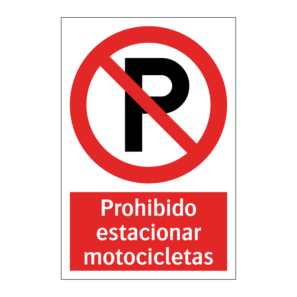 Prohibido estacionar motocicletas