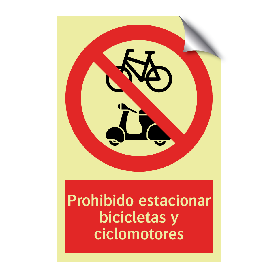 Prohibido estacionar bicicletas y ciclomotores