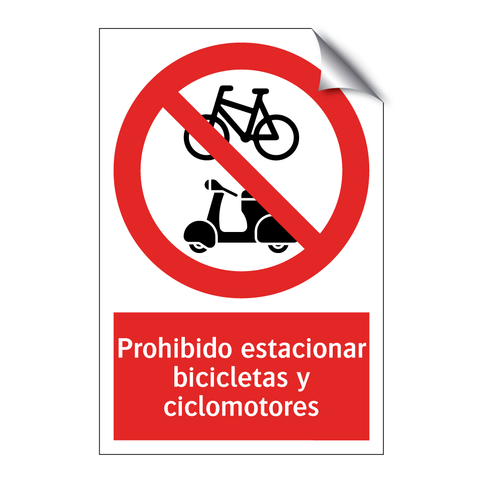 Prohibido estacionar bicicletas y ciclomotores