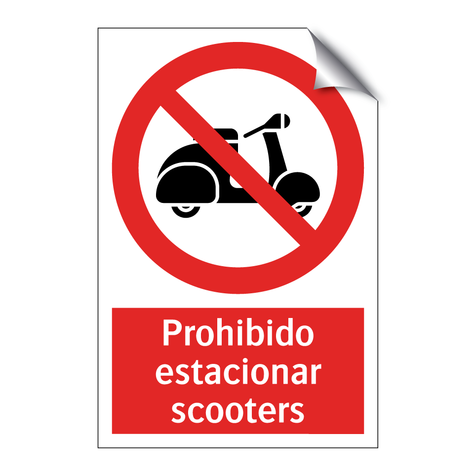 Prohibido estacionar scooters