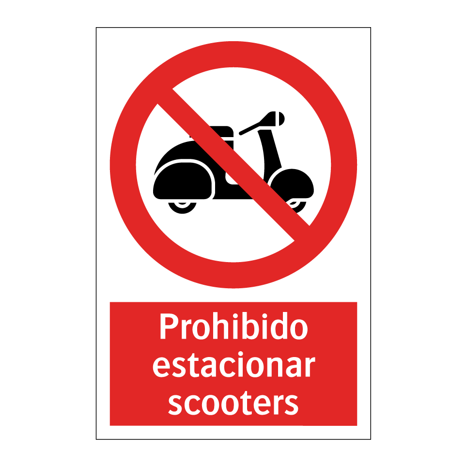 Prohibido estacionar scooters