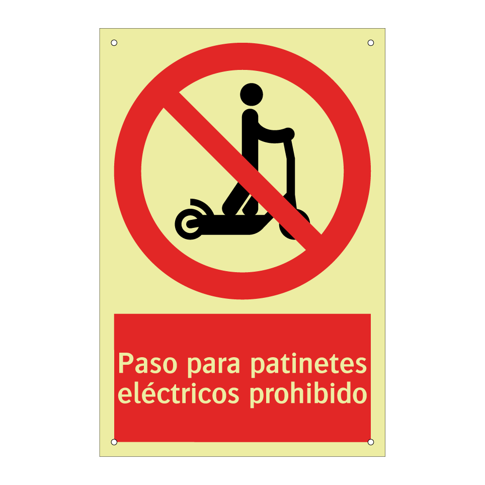 Paso para patinetes eléctricos prohibido