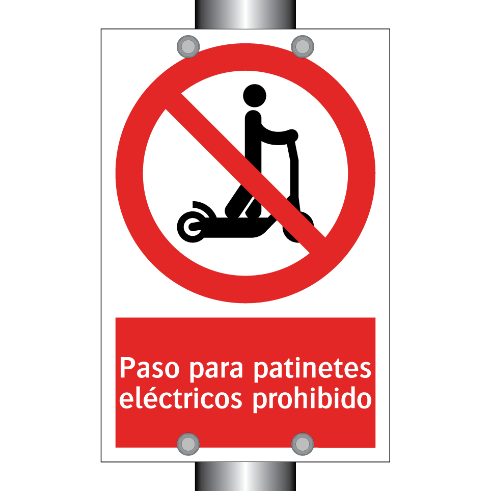 Paso para patinetes eléctricos prohibido