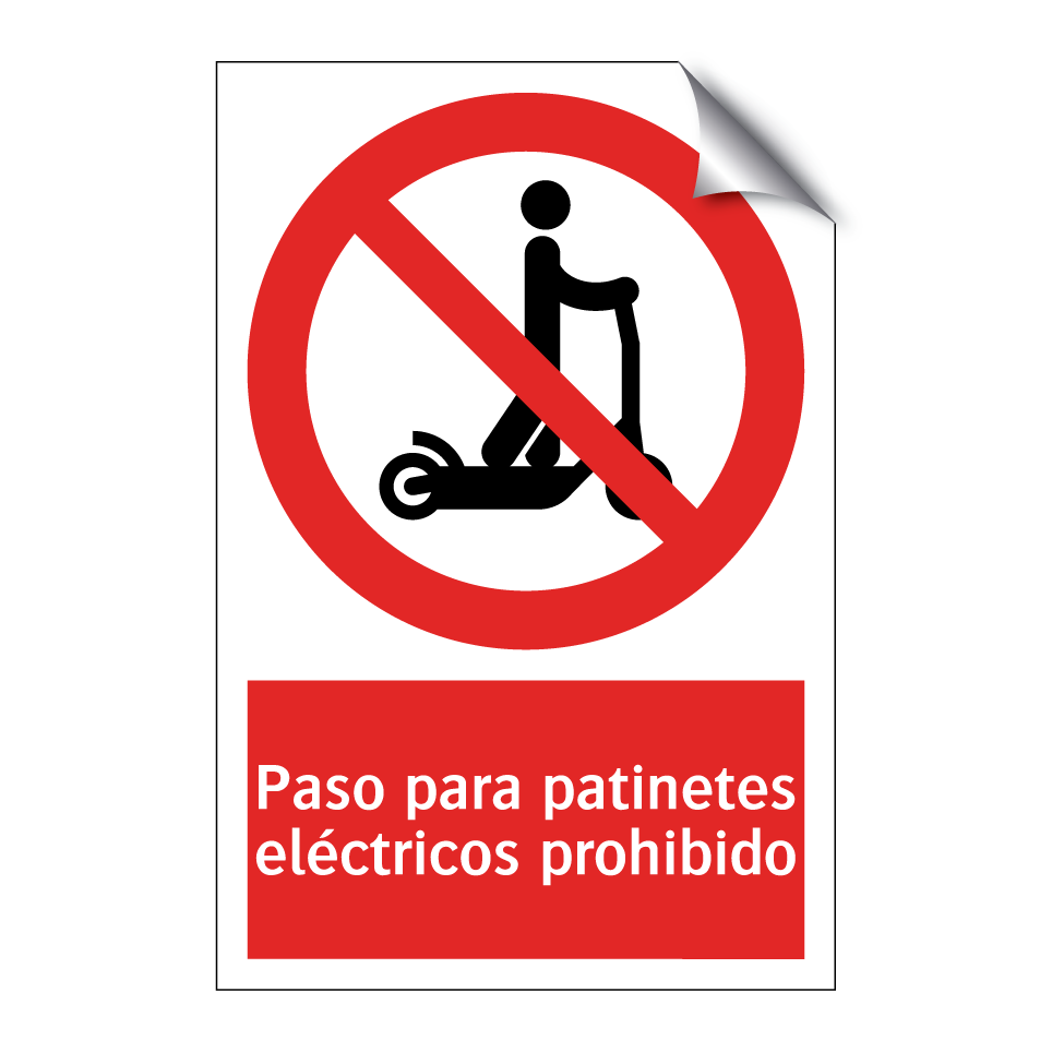 Paso para patinetes eléctricos prohibido