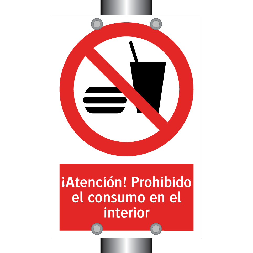 ¡Atención! Prohibido el consumo en el interior