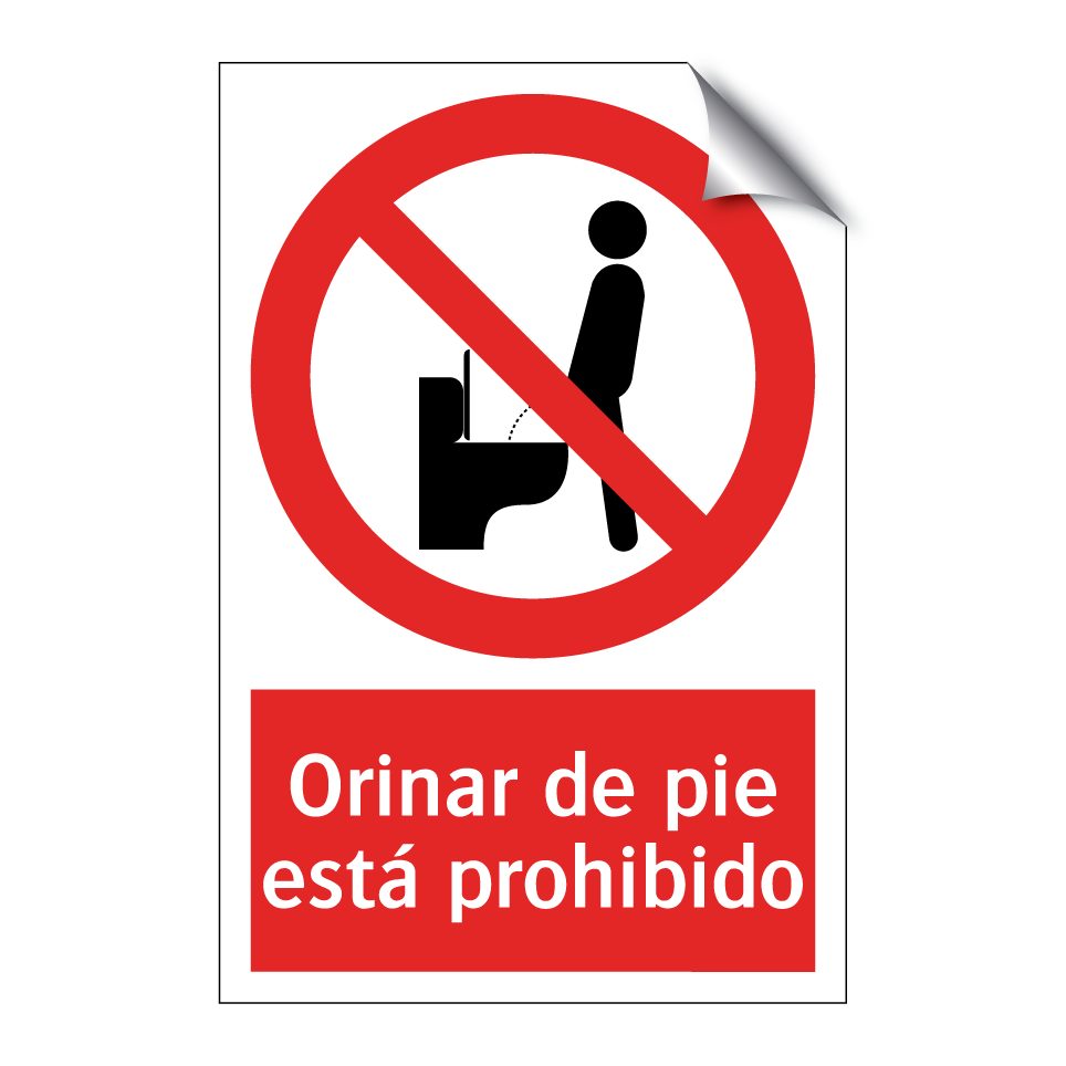 Orinar de pie está prohibido