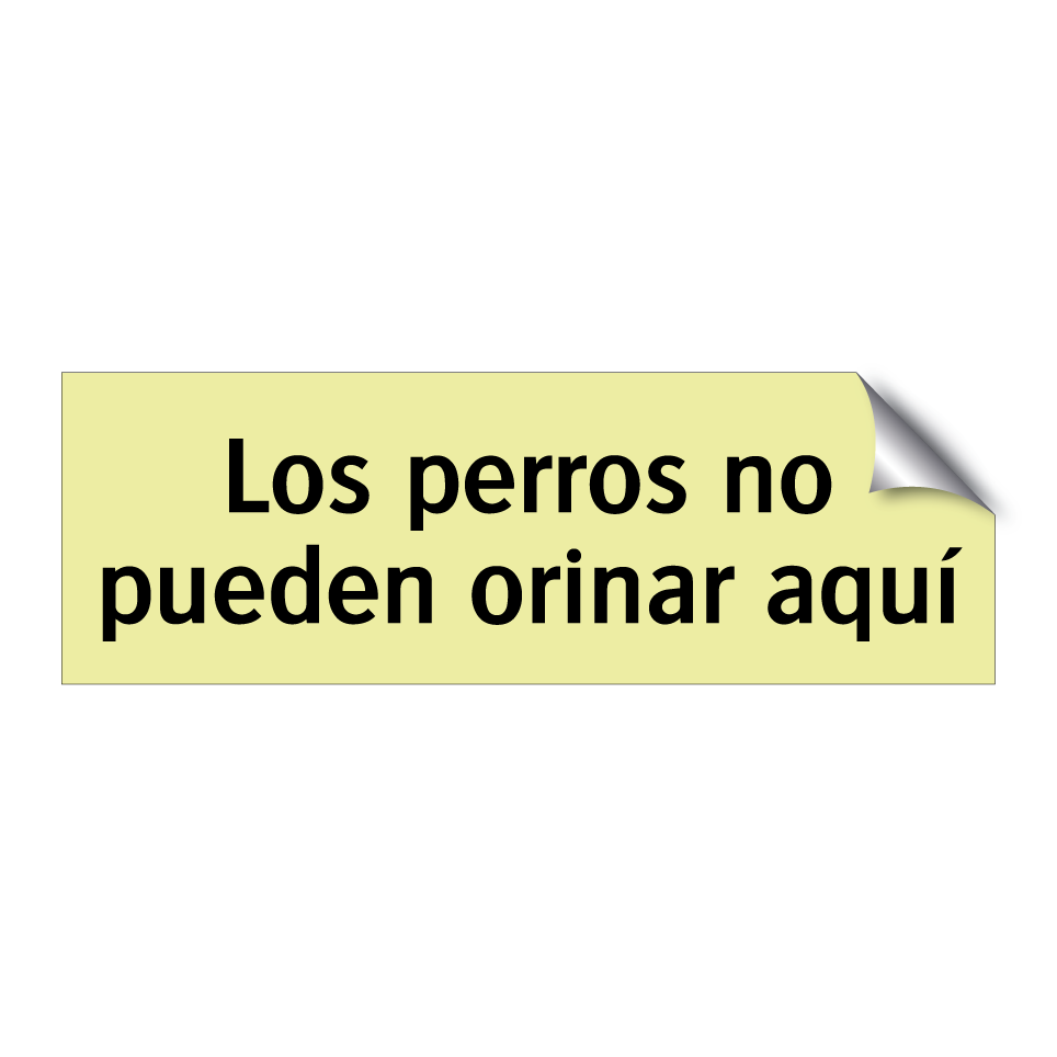 Los perros no pueden orinar aquí