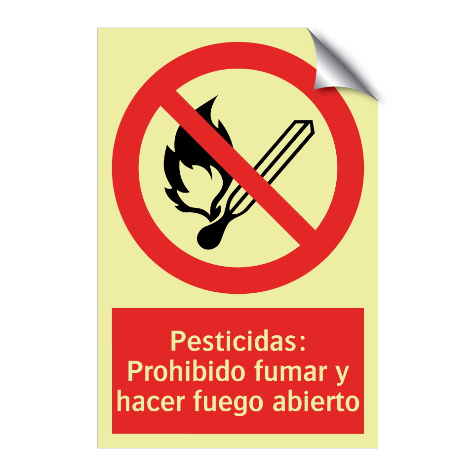 Pesticidas: Prohibido fumar y hacer fuego abierto