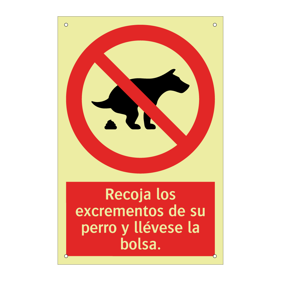 Recoja los excrementos de su perro y llévese la bolsa.