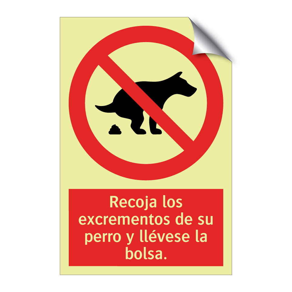 Recoja los excrementos de su perro y llévese la bolsa.