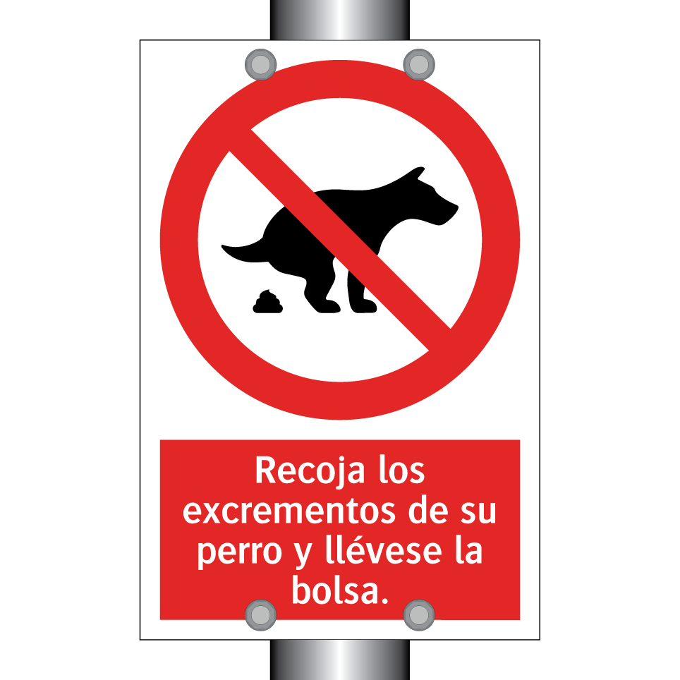 Recoja los excrementos de su perro y llévese la bolsa.