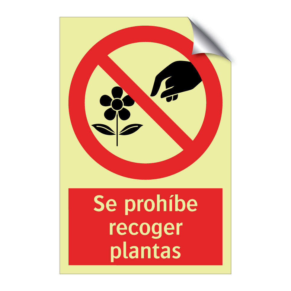 Se prohíbe recoger plantas