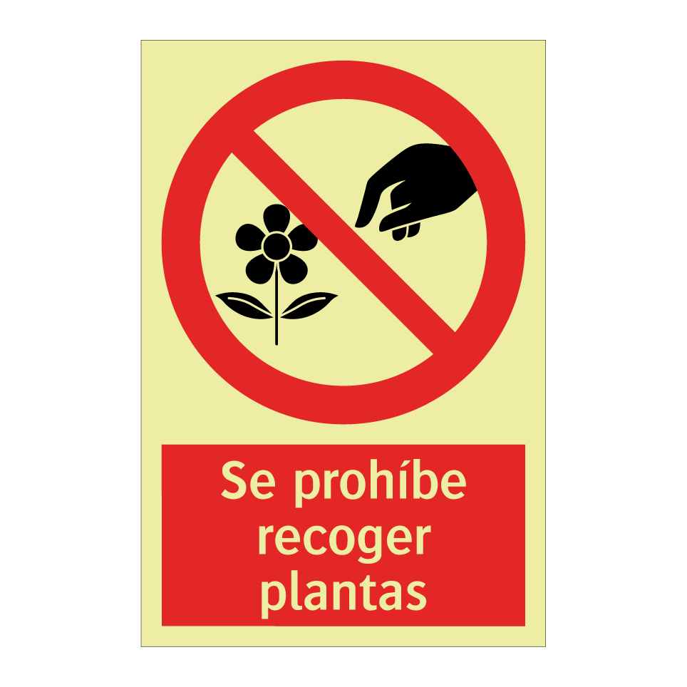 Se prohíbe recoger plantas