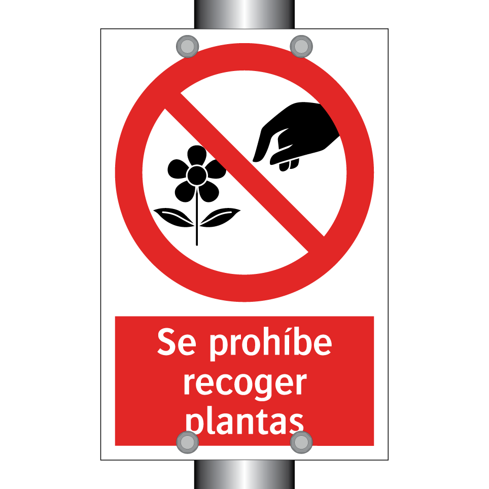 Se prohíbe recoger plantas