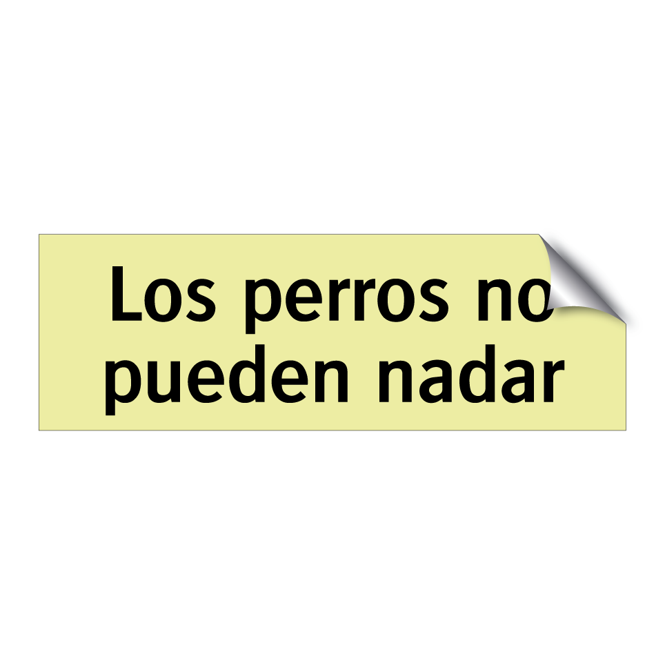 Los perros no pueden nadar