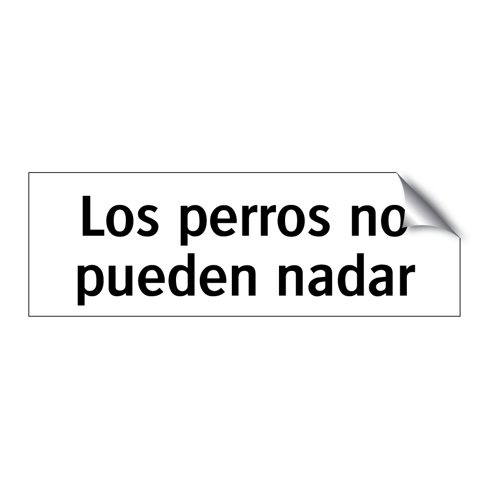 Los perros no pueden nadar