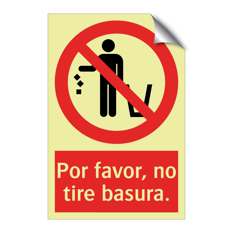 Por favor, no tire basura.