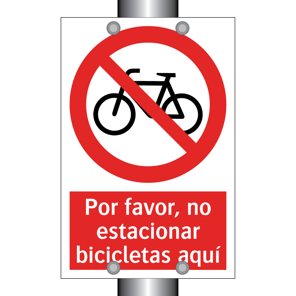 Por favor, no estacionar bicicletas aquí