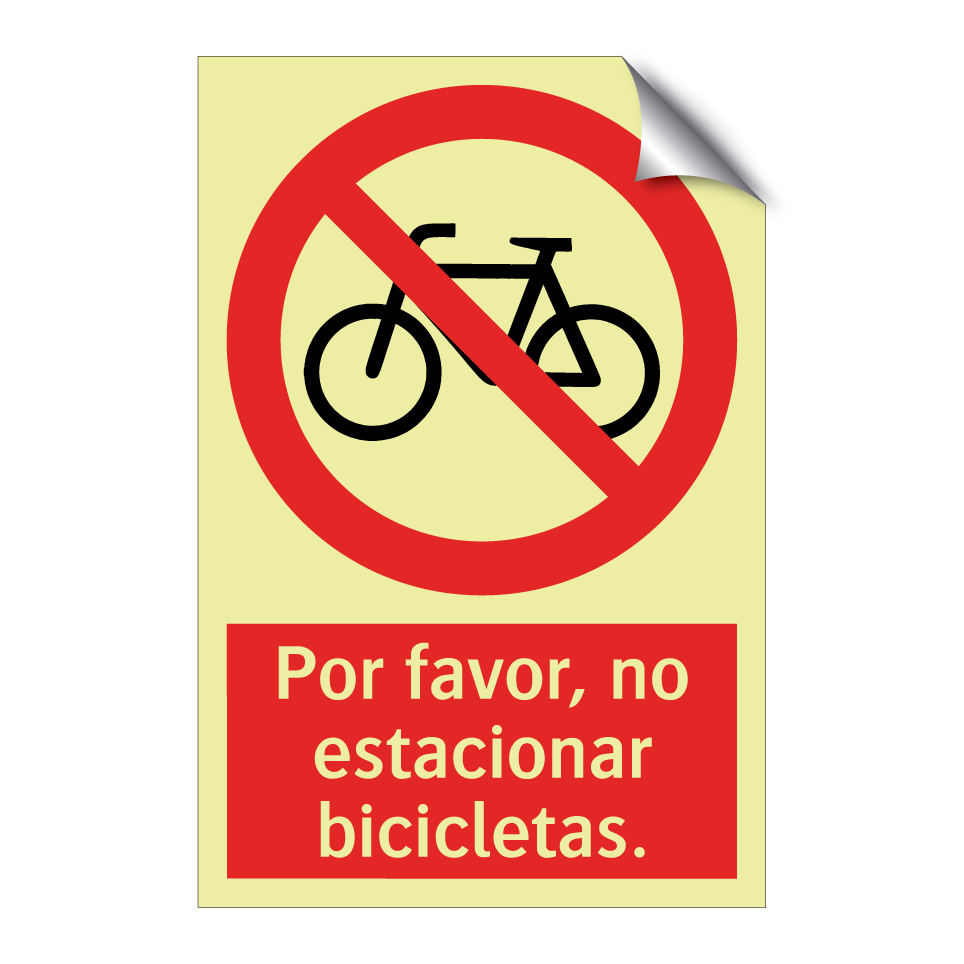 Por favor, no estacionar bicicletas.