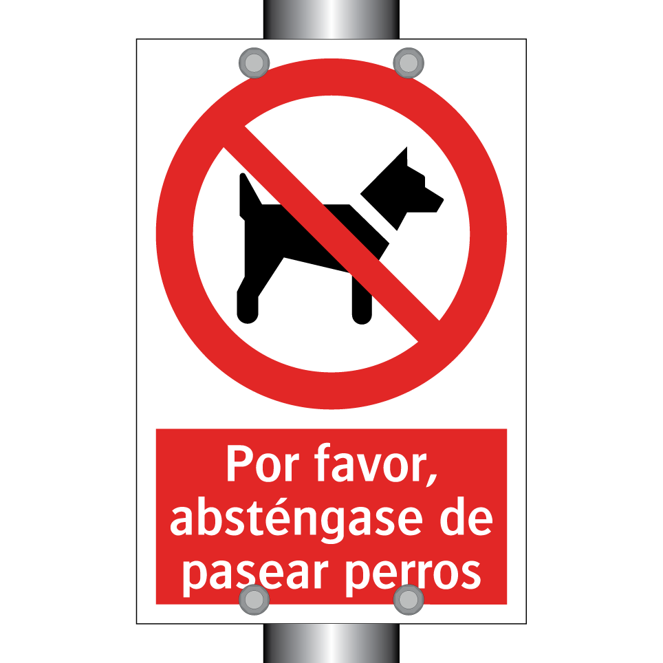 Por favor, absténgase de pasear perros