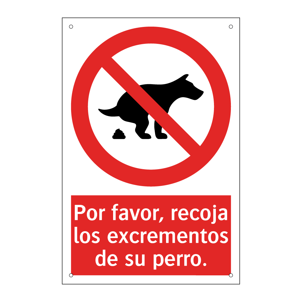 Por favor, recoja los excrementos de su perro.