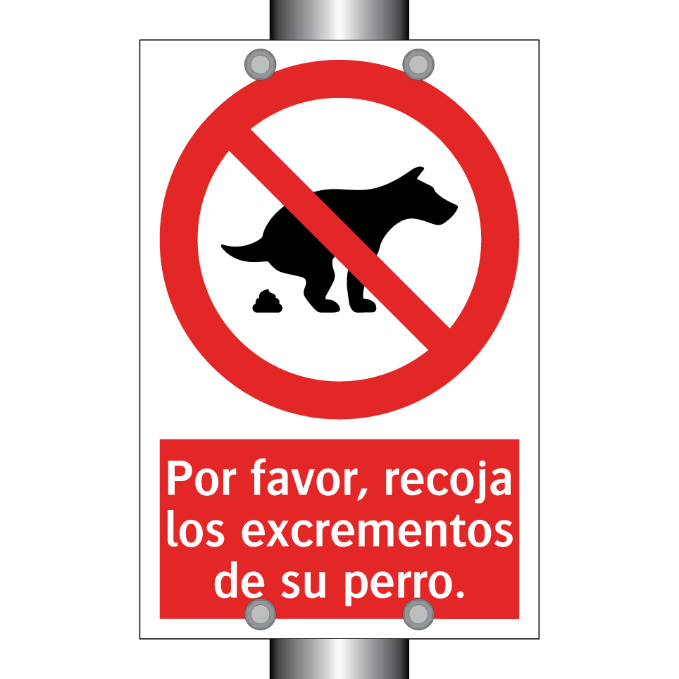 Por favor, recoja los excrementos de su perro.